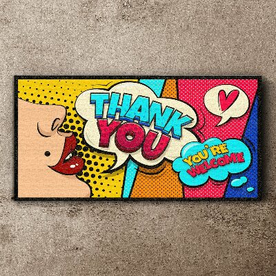 Schilderij op doek Popart: Uiting van dankbaarheid