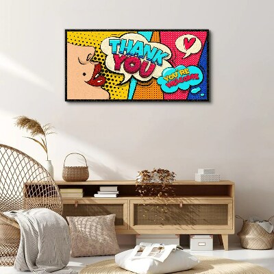 Schilderij op doek Popart: Uiting van dankbaarheid