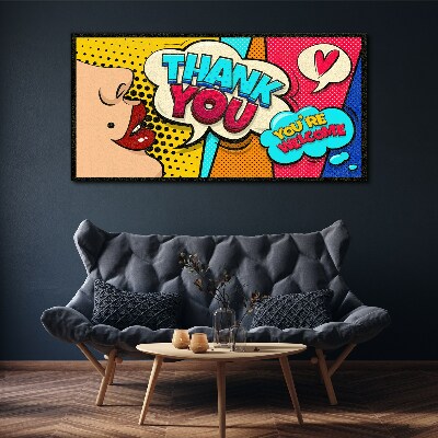 Schilderij op doek Popart: Uiting van dankbaarheid