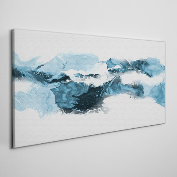 Schilderij op doek Oceaan golven in tinten blauw