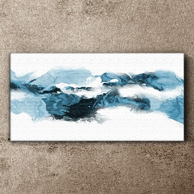 Schilderij op doek Oceaan golven in tinten blauw