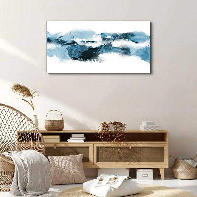 Schilderij op doek Oceaan golven in tinten blauw