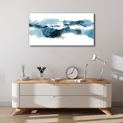 Schilderij op doek Oceaan golven in tinten blauw