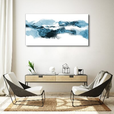 Schilderij op doek Oceaan golven in tinten blauw