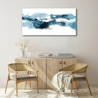 Schilderij op doek Oceaan golven in tinten blauw