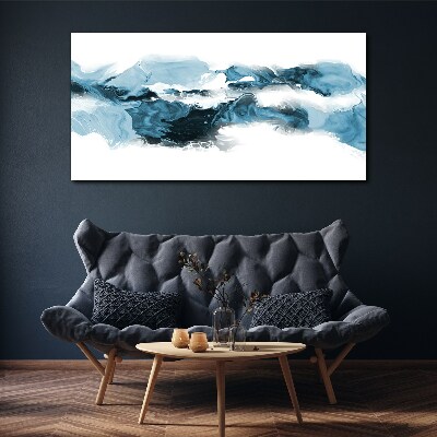 Schilderij op doek Oceaan golven in tinten blauw