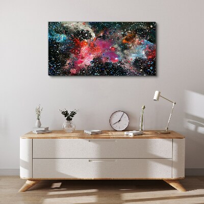 Foto op canvas Een kosmische explosie van kleuren