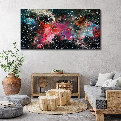 Foto op canvas Een kosmische explosie van kleuren