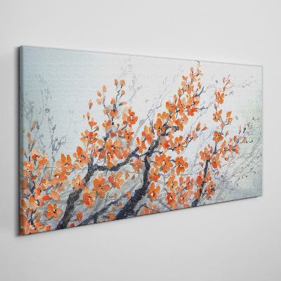 Foto op canvas Een bloemenexplosie in tinten oranje