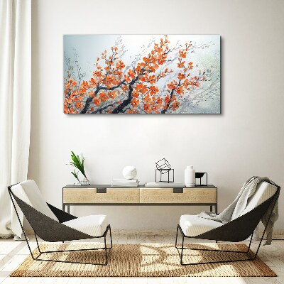 Foto op canvas Een bloemenexplosie in tinten oranje