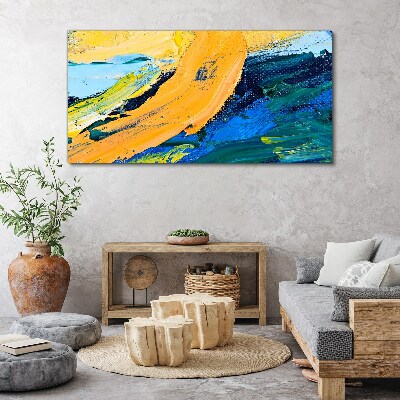 Foto op canvas Een golf van kleuren in beweging