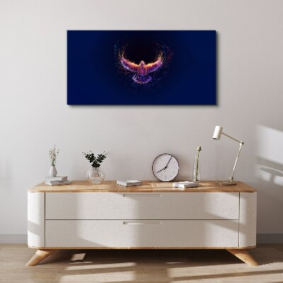 Schilderij op doek Vogel in brand