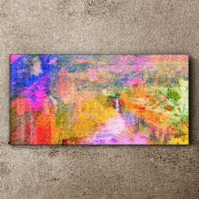 Foto op canvas Kleurrijk abstract landschap