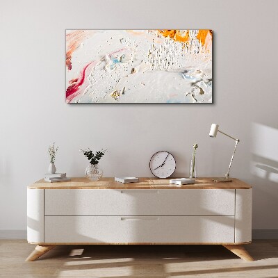 Canvas schilderij Abstracte compositie van kleuren en texturen