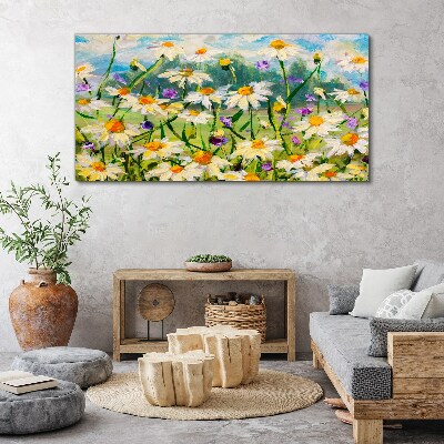 Schilderij op doek Een bloemenparadijs in de zomerzon