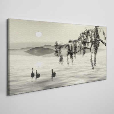 Foto op canvas Stilte aan het water
