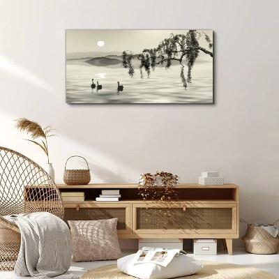 Foto op canvas Stilte aan het water