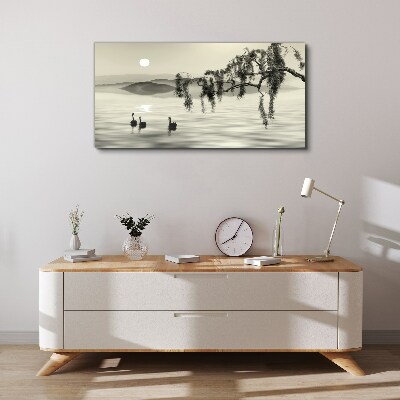 Foto op canvas Stilte aan het water