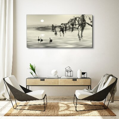 Foto op canvas Stilte aan het water