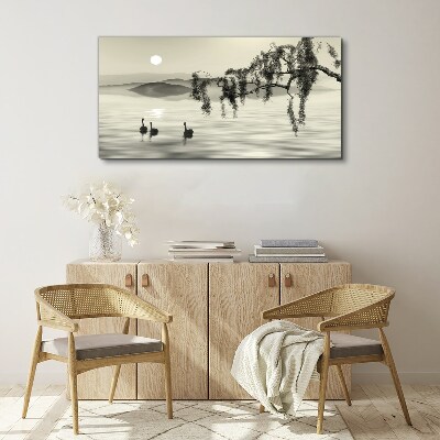 Foto op canvas Stilte aan het water