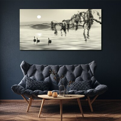 Foto op canvas Stilte aan het water