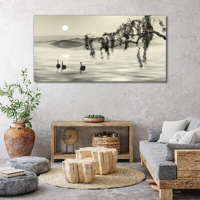 Foto op canvas Stilte aan het water