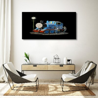 Schilderij op doek Thomas en zijn vrienden 's nachts