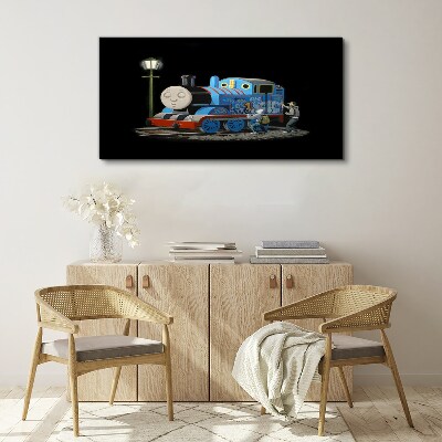 Schilderij op doek Thomas en zijn vrienden 's nachts