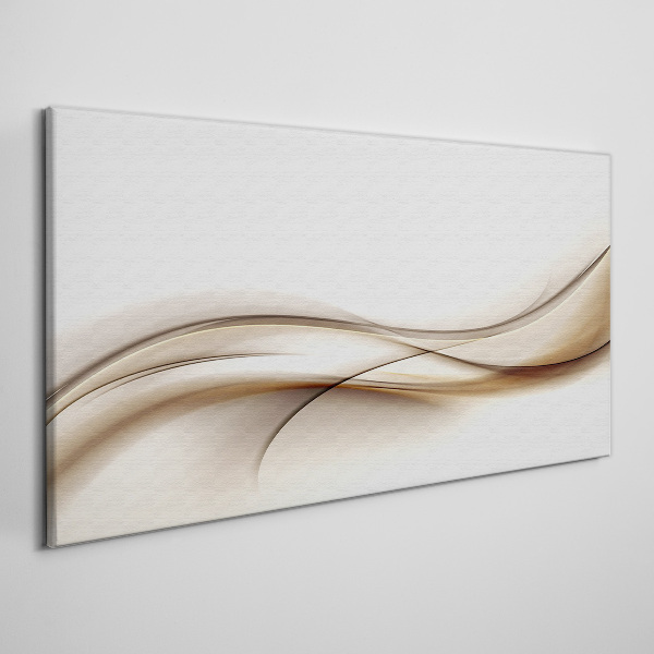 Foto op canvas Delicate golven in beige tinten