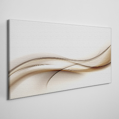 Foto op canvas Delicate golven in beige tinten