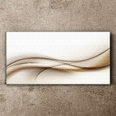 Foto op canvas Delicate golven in beige tinten