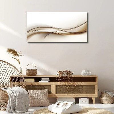 Foto op canvas Delicate golven in beige tinten