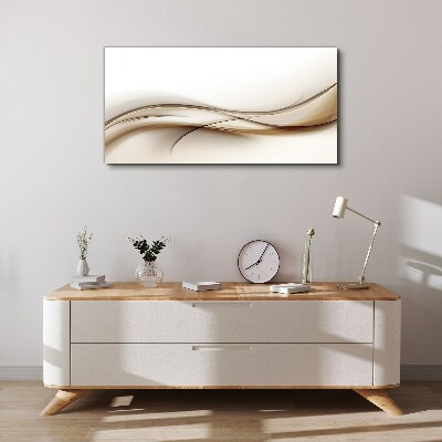 Foto op canvas Delicate golven in beige tinten
