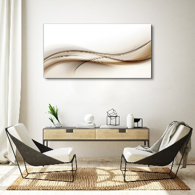 Foto op canvas Delicate golven in beige tinten