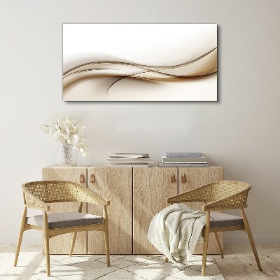 Foto op canvas Delicate golven in beige tinten