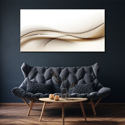 Foto op canvas Delicate golven in beige tinten