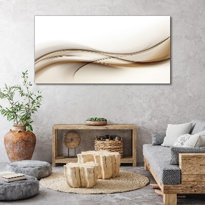 Foto op canvas Delicate golven in beige tinten