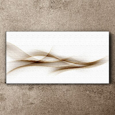 Foto op canvas Gouden golven op een witte achtergrond