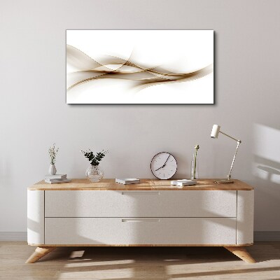 Foto op canvas Gouden golven op een witte achtergrond