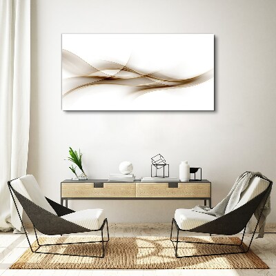 Foto op canvas Gouden golven op een witte achtergrond