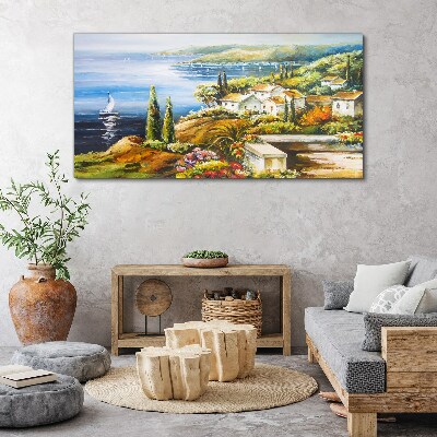 Foto op canvas Zeegezicht met zeilboot