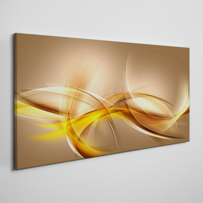 Canvas schilderij Gouden golven van abstractie