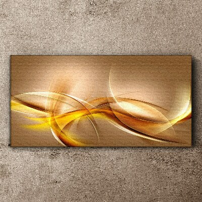 Canvas schilderij Gouden golven van abstractie
