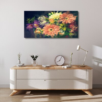Foto op canvas Een bloemenexplosie van kleuren