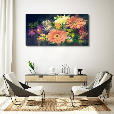 Foto op canvas Een bloemenexplosie van kleuren
