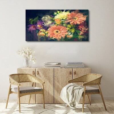 Foto op canvas Een bloemenexplosie van kleuren