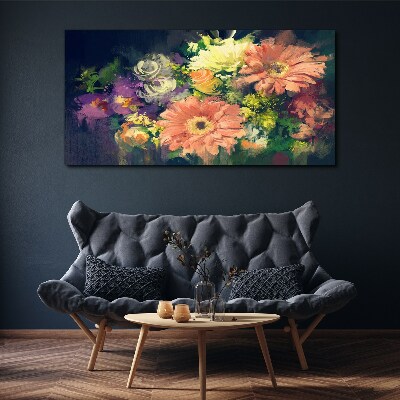 Foto op canvas Een bloemenexplosie van kleuren