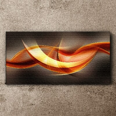 Canvas schilderij Dynamische golven van warme kleuren