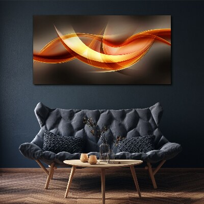 Canvas schilderij Dynamische golven van warme kleuren