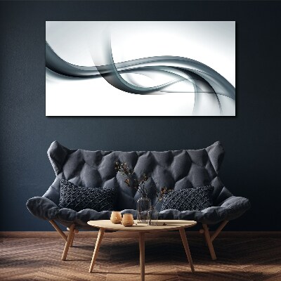 Schilderij op doek Golven in grijstinten